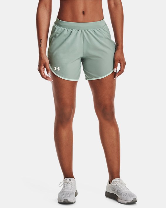 Women's UA Fly-By Elite 5'' Shorts, Gray, pdpMainDesktop image number 0